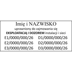 Płytka tektowa do pieczątki