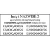 Płytka tektowa do pieczątki